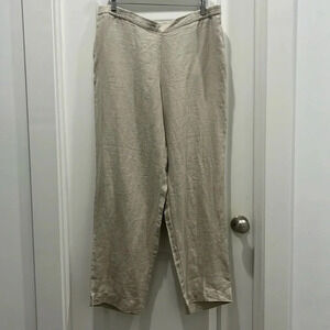NWT J.Jill Love Linen Flax Wide Leg Pants Sz Large Missy